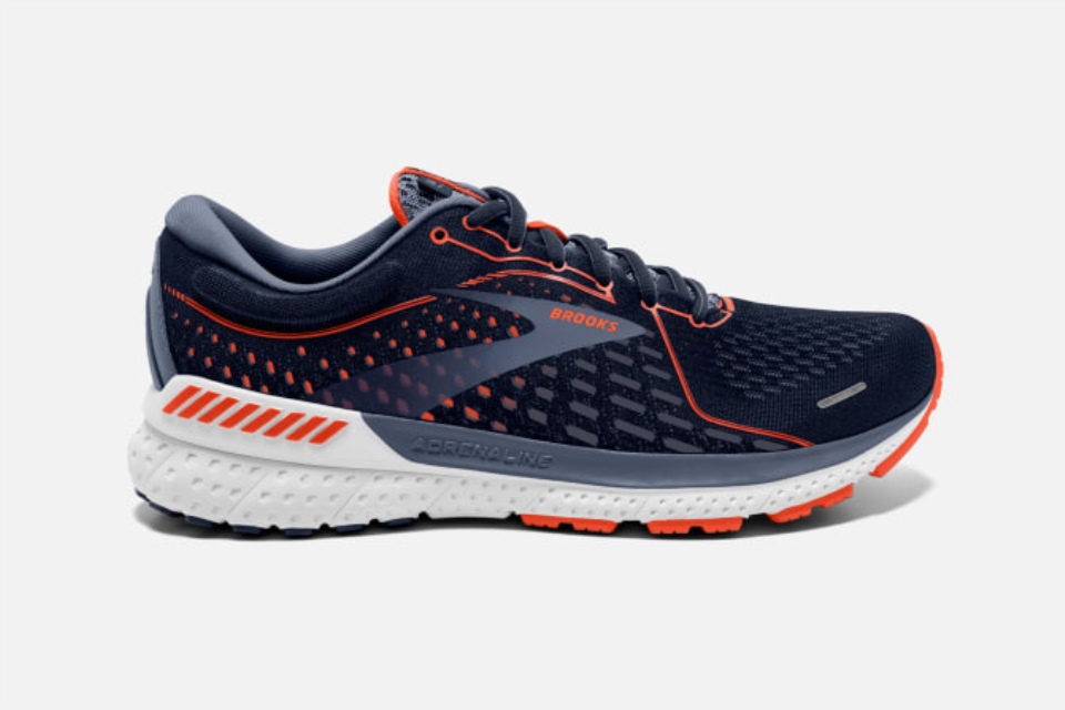 Brooks Adrenaline Gts 21 Marine-rød Leire-grå