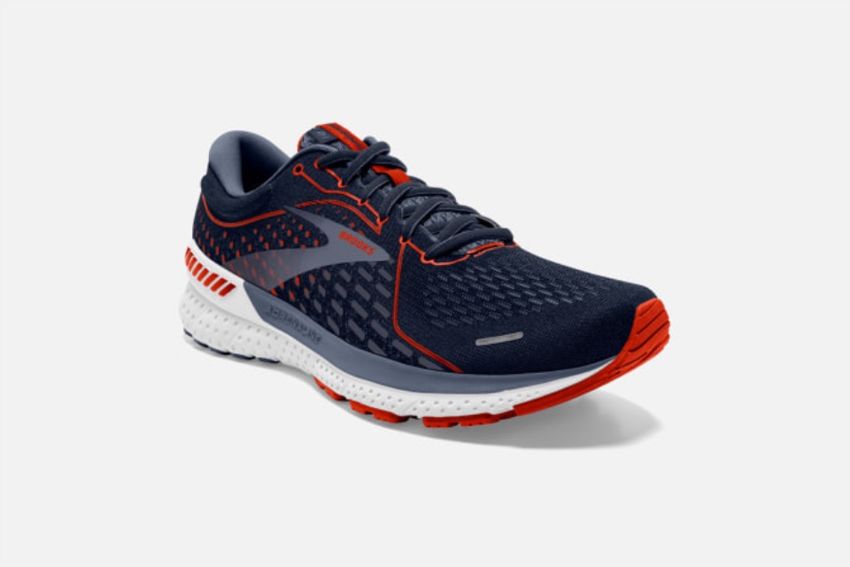 Brooks Adrenaline Gts 21 Marine-rød Leire-grå