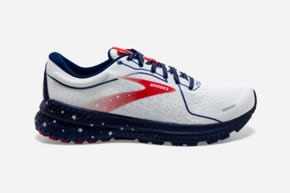 Brooks Adrenaline Gts 21 Hvit-blå-rød