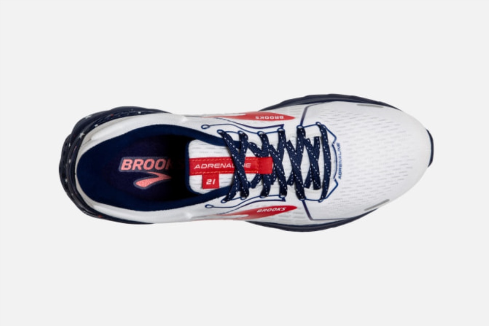 Brooks Adrenaline Gts 21 Hvit-blå-rød