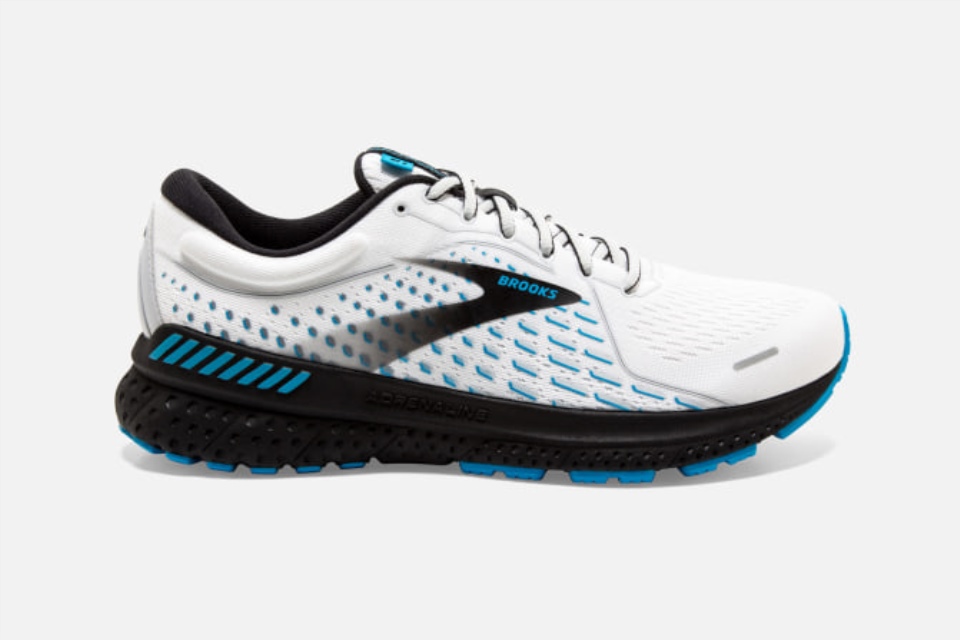 Brooks Adrenaline Gts 21 Hvit-grå-atomic Blue