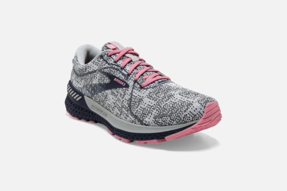 Brooks Adrenaline Gts 21 Hvit-peacoat-korall