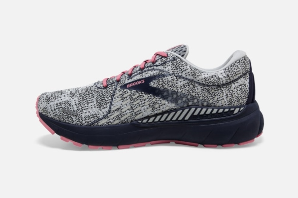 Brooks Adrenaline Gts 21 Hvit-peacoat-korall
