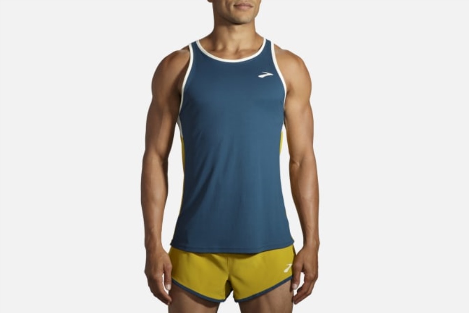 Brooks Atmosfære Singlet Indigo Rush-honeydew