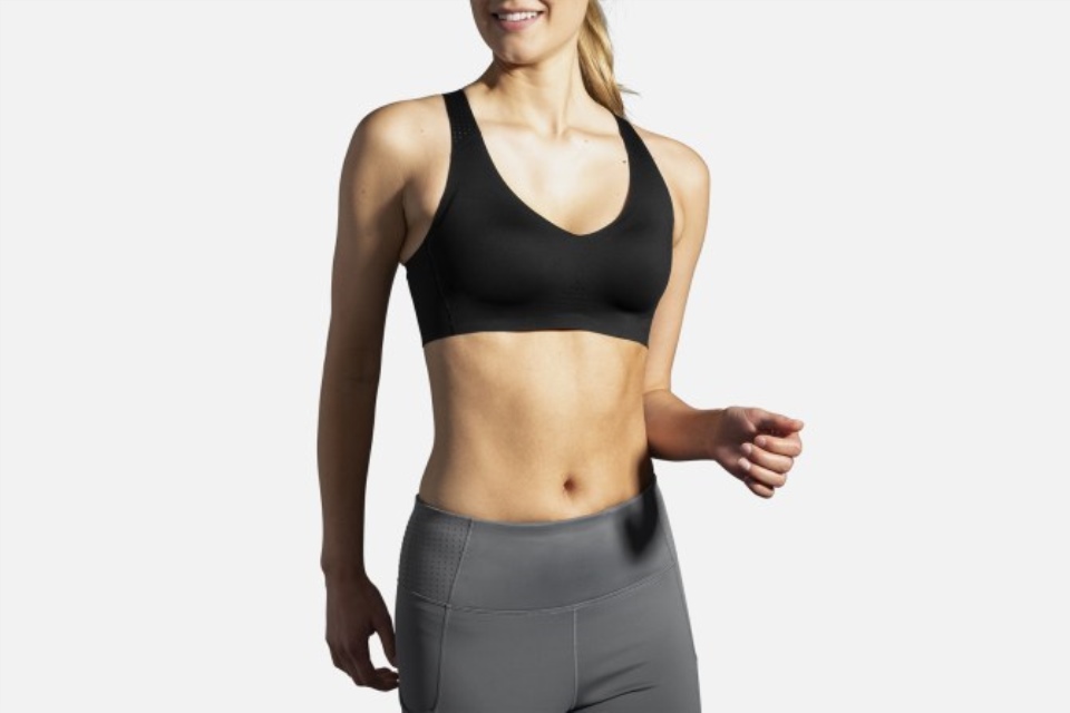 Brooks Black Dare V Neck Run Bh