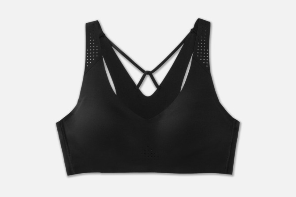 Brooks Black Dare V Neck Run Bh