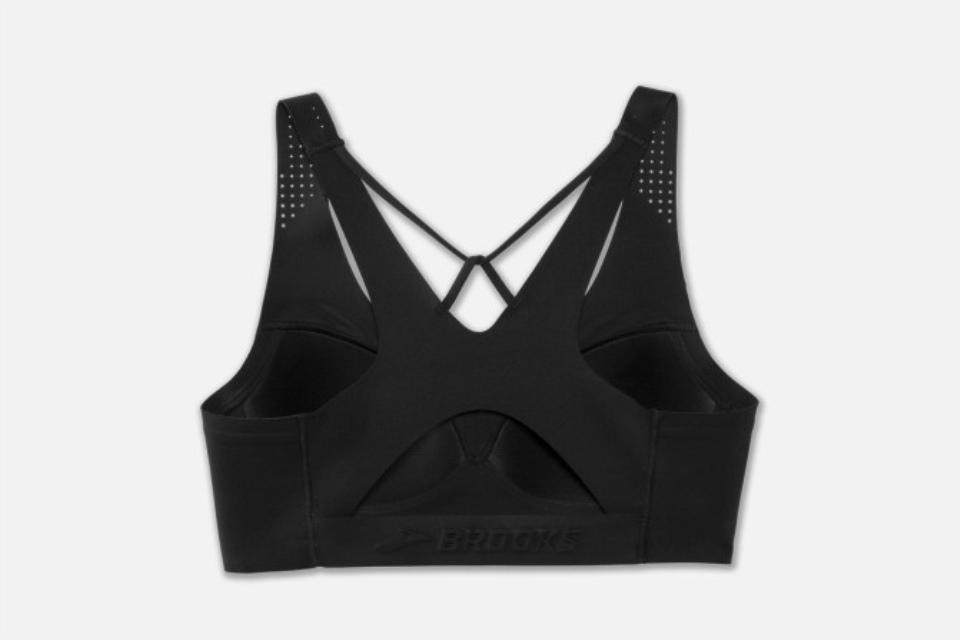 Brooks Black Dare V Neck Run Bh