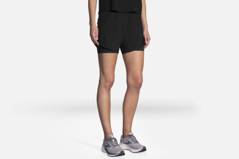 Brooks Chaser 5 2-i-1 Kort Svart