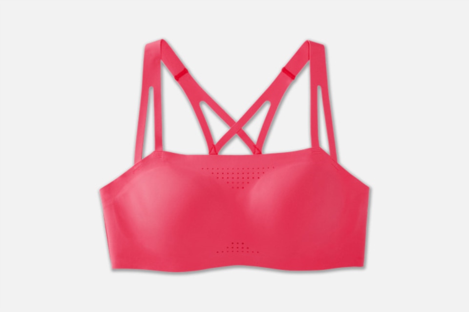 Brooks Våger På Kryss Og Tvers Kjøre Bh Fluor Rosa