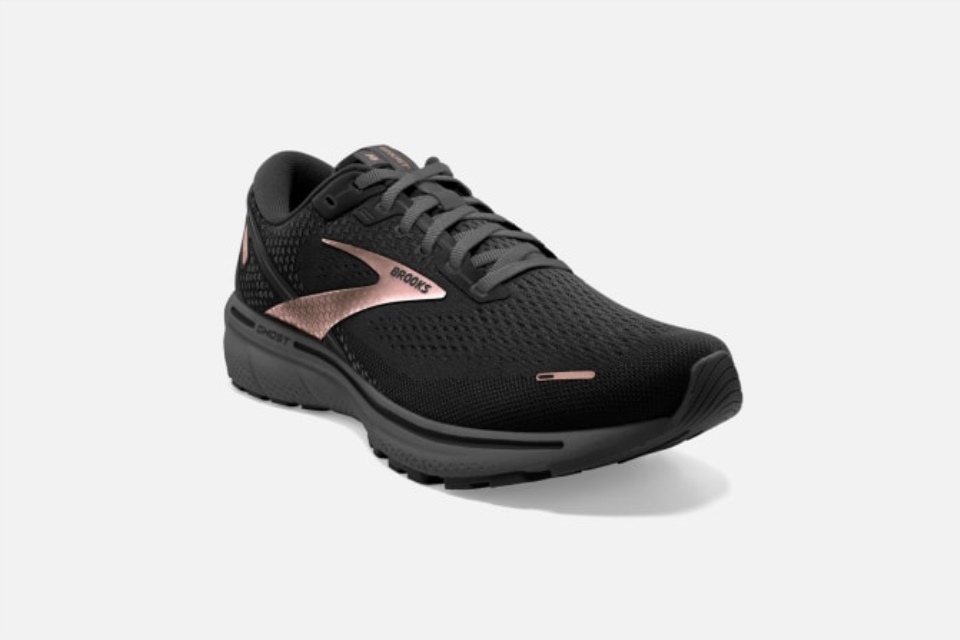Brooks Ghost 14 Sort-rose Gullgrå