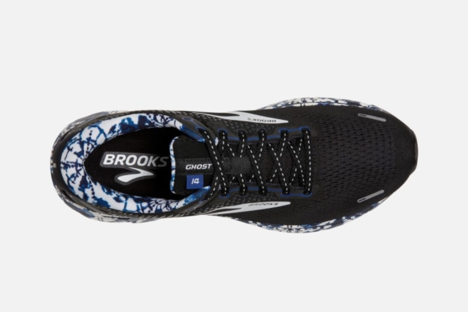 Brooks Ghost 14 Fargestoffer Svart-hvit-ekte Blå