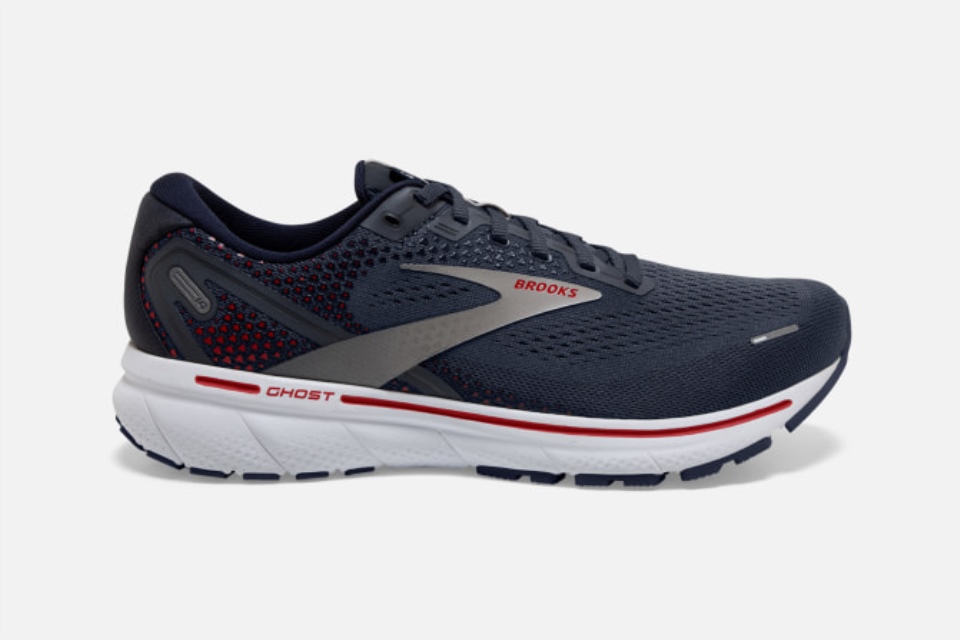 Brooks Ghost 14 Peacoat-india Blekk-rød
