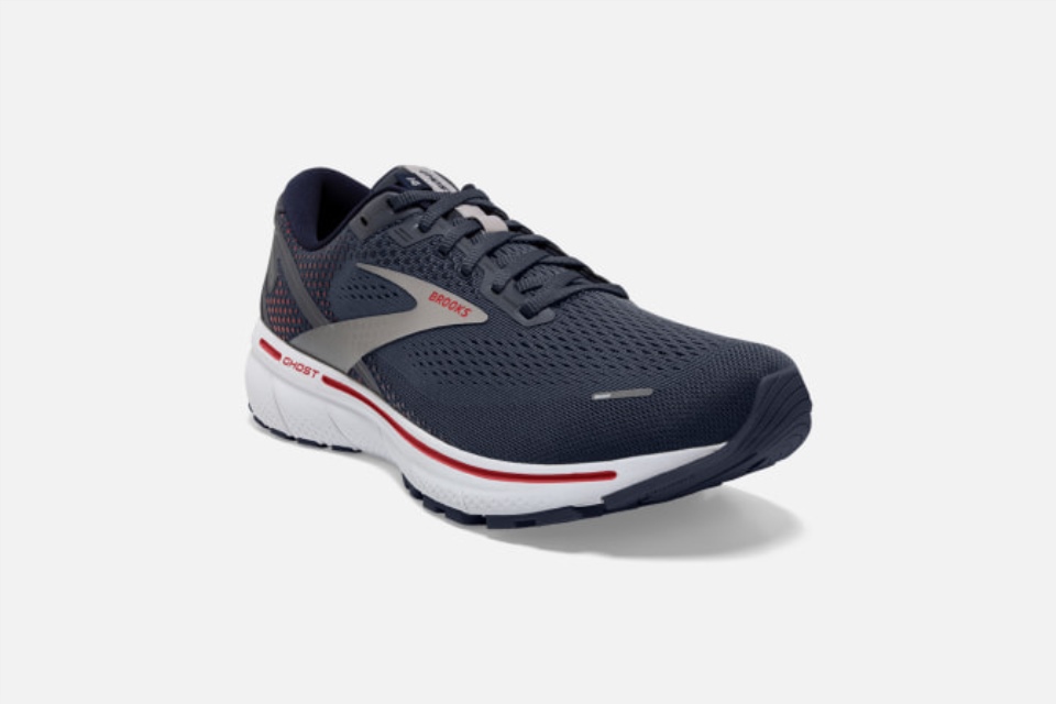 Brooks Ghost 14 Peacoat-india Blekk-rød