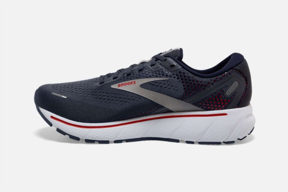 Brooks Ghost 14 Peacoat-india Blekk-rød