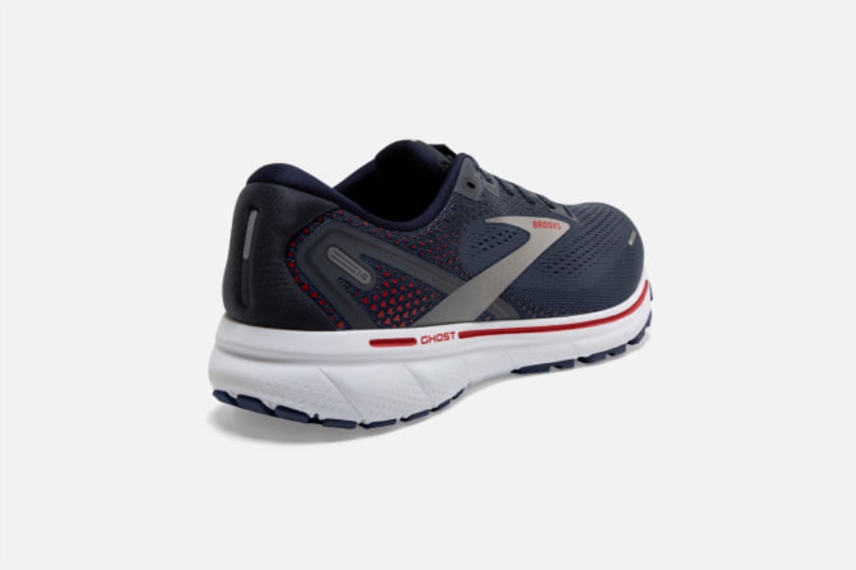 Brooks Ghost 14 Peacoat-india Blekk-rød