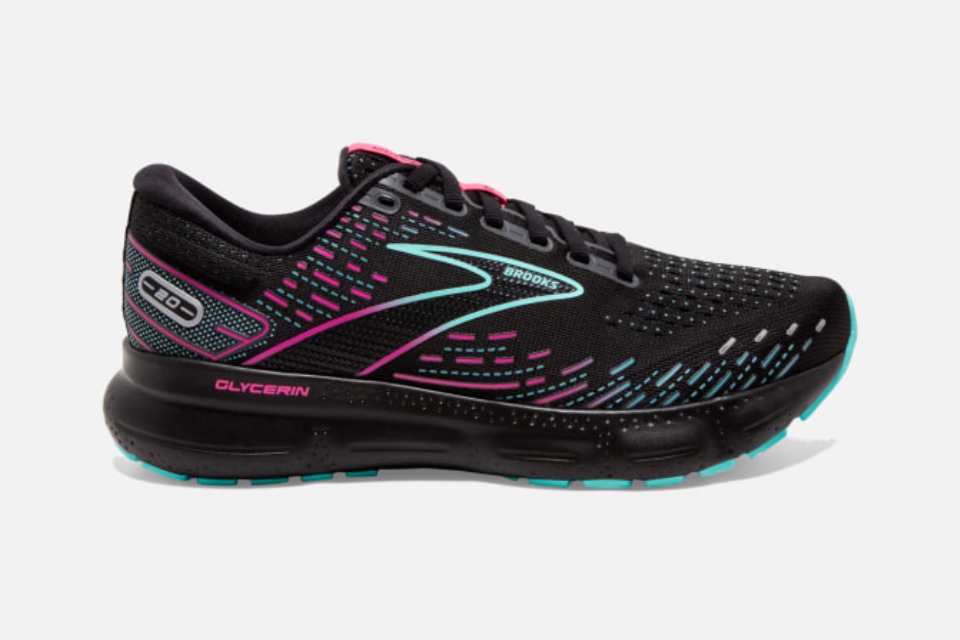 Brooks Glycerin 20 Sort-blå Lys-rosa