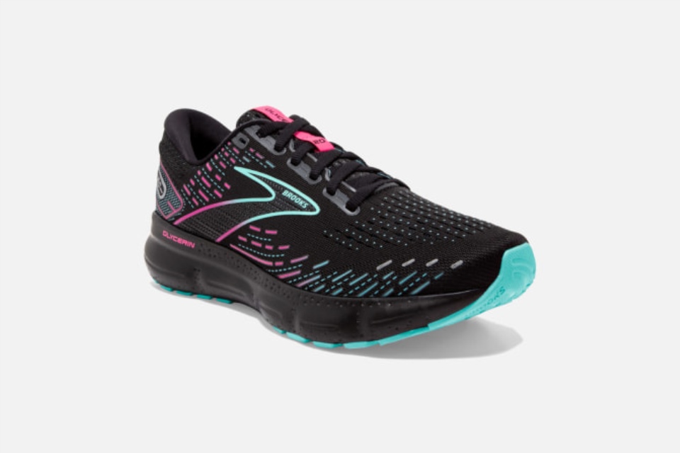 Brooks Glycerin 20 Sort-blå Lys-rosa