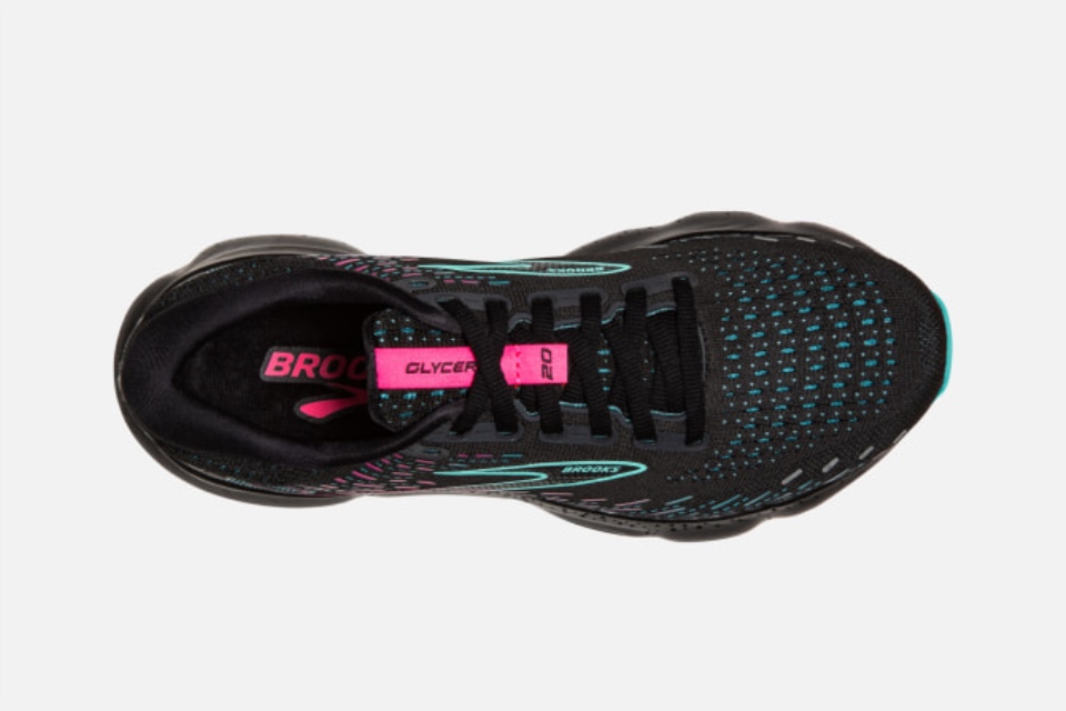 Brooks Glycerin 20 Sort-blå Lys-rosa