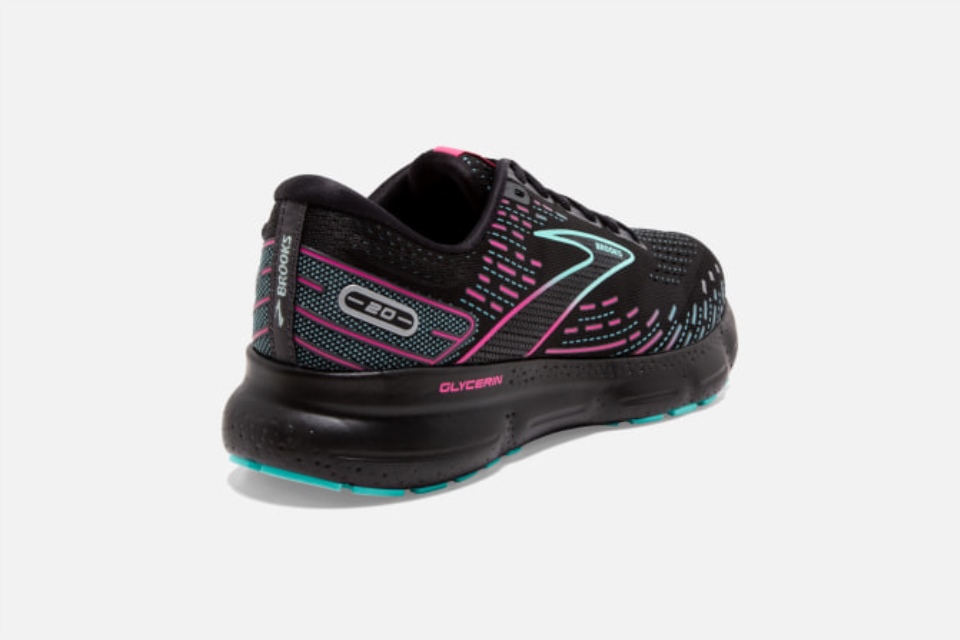 Brooks Glycerin 20 Sort-blå Lys-rosa