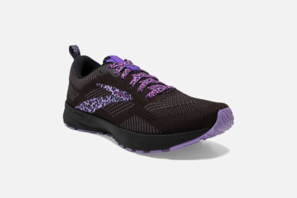 Brooks Revel 5 Gepard Svart-lilla-ibenholt
