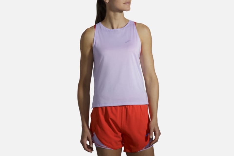 Brooks Sprint Free Tank Fiolett Strek