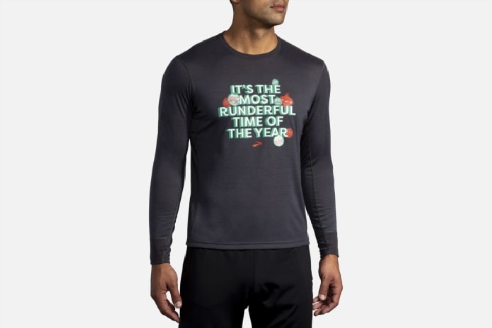 Avstand Grafisk Langermet Løp Merry Run Brooks