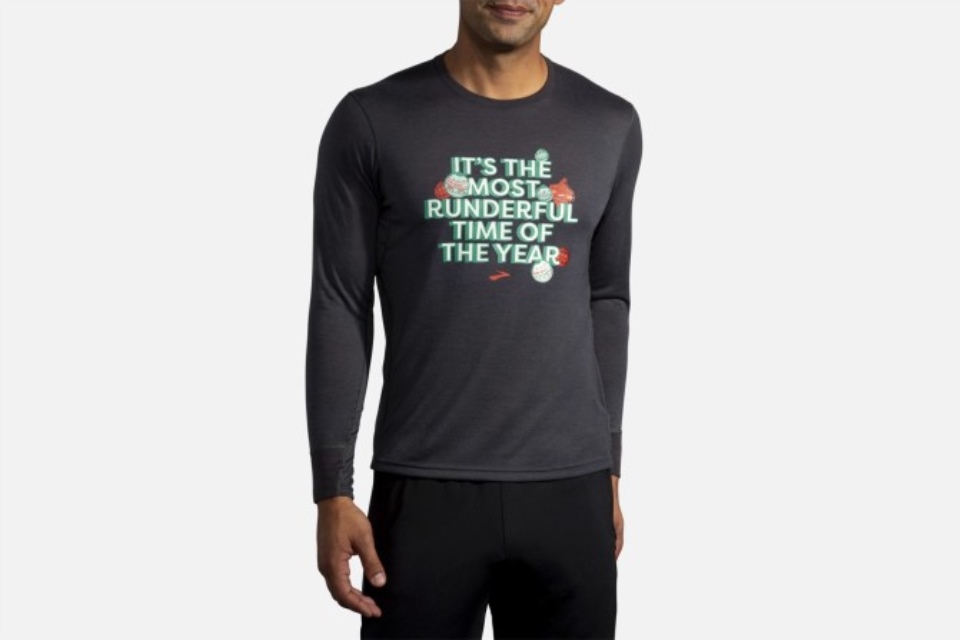 Avstand Grafisk Langermet Løp Merry Run Brooks