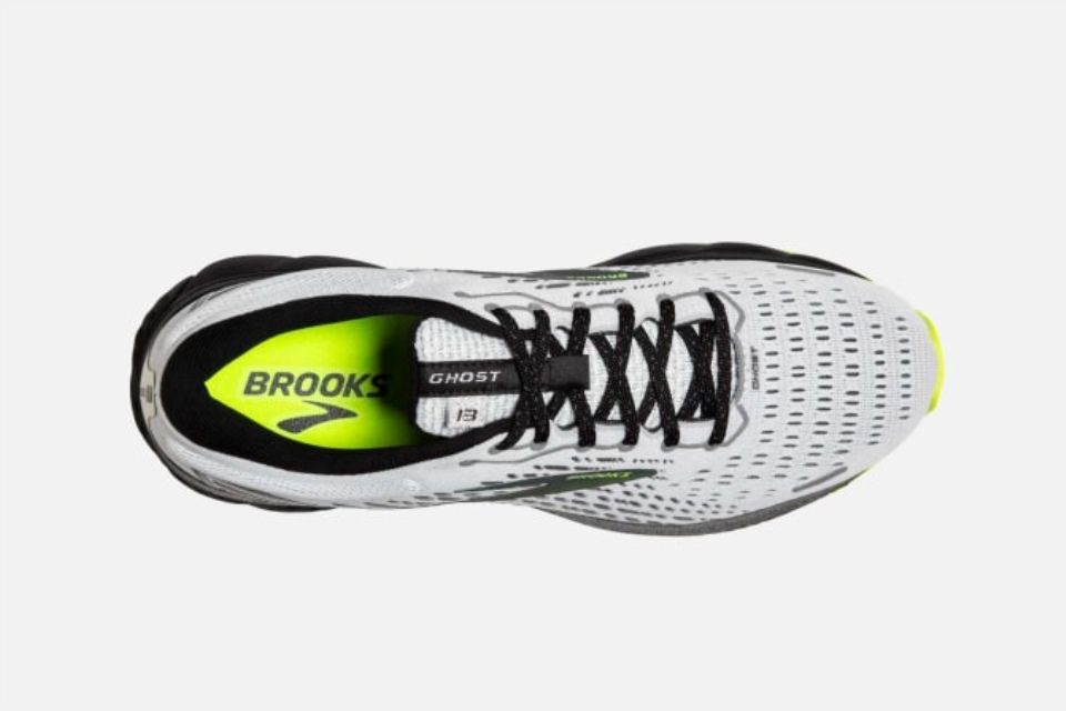 Brooks Ghost 13 Le Hvit-svart-natteliv