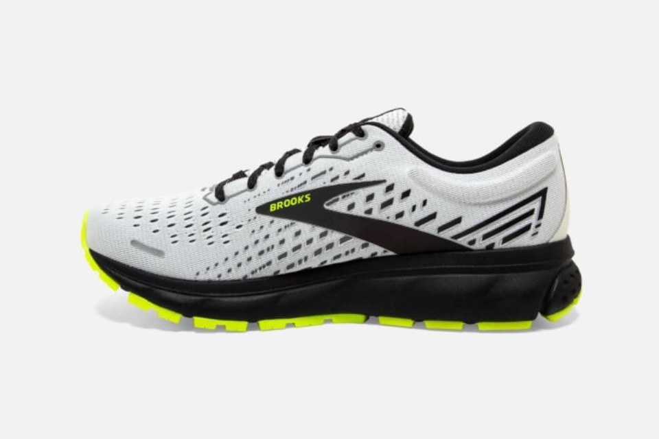 Brooks Ghost 13 Le Hvit-svart-natteliv